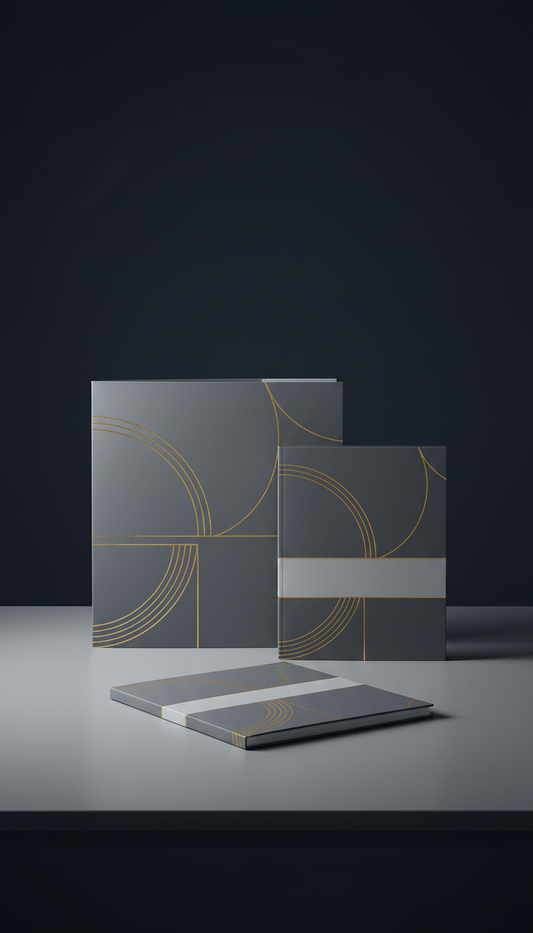 Lined Leather-Branded Notebook